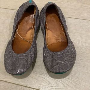 Tieks Ballet Flats - Slate Grey Croc size 6